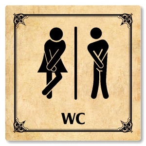 WC společné, 118x118mm, pergamen, Nebraska